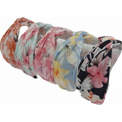 RO Accessories 14-0115 Στέκα Μαλλιών Υφασμάτινη Κόμπος Floral Σομόν C84011-D