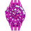 Swatch Flower Hat Ανδρικό Ρολόι με Φούξια Καουτσούκ Λουράκι SSCU09P100