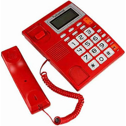 Pashaphone KX-T8200CID Ενσύρματο Τηλέφωνο με Ανοιχτή Ακρόαση για Ηλικιωμένους Κόκκινο
