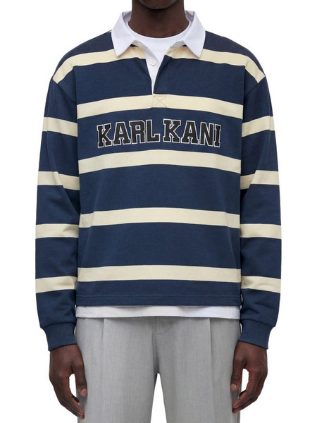 Karl Kani Ανδρική Μπλούζα Polo Μακρυμάνικη Navy Μπλε KM263-004-3
