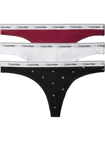Calvin Klein Βαμβακερά Γυναικεία String 3Pack LV00QD5209-JGA