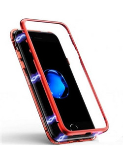 Μεταλλική Μαγνητική Θήκη 360 μοιρών (Detachable Metal Frame) για iPhone 6 Plus / 6s Plus - Κόκκινο