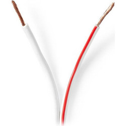 Καλώδιο ηχείων 2 x 1,50mm σε κουλούρα 100 μέτρων NEDIS CAGW1500WT1000 σε λευκό χρώμα