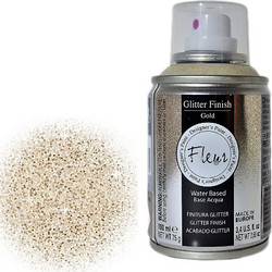 Glitter Διαφανές Σπρέι Finish Fleur - Gold 100ml 64047