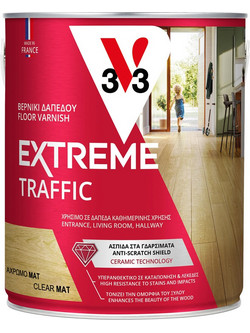 V33 Extreme Traffic Βερνίκι Επιφάνειας Ξύλου Ματ Διάφανο 0.75lt