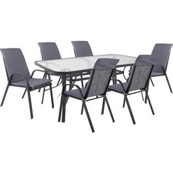 HomeMarkt Σετ Τραπεζαρία Κήπου Μεταλλικό 7τμχ HM10571.01