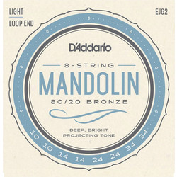 D'Addario EJ62 Σετ 8 Χορδές Μαντολίνου 80/20 Bronze 10-34" 1/4