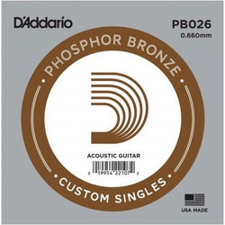 D'Addario PB026 Χορδή Ακουστικής Κιθάρας Phosphor Bronze 26"