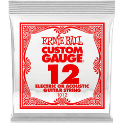 Ernie Ball 1012 Χορδή Ηλεκτρικής / Ακουστικής Κιθάρας Plain Steel 12"