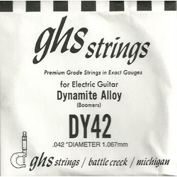 GHS DY42 Χορδή Ηλεκτρικής Κιθάρας Nickel Plated Steel 42"