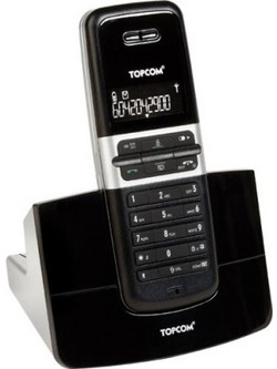 Topcom Butler M1200 Ασύρματο Τηλέφωνο Μαύρο Ασημί