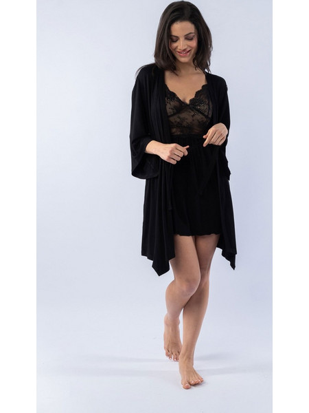 Σετ Νυχτικό - Ρόμπα Black Bambu 11317