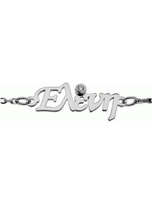 Personal Jewel Γυναικείο Βραχιόλι Αλυσίδα με Όνομα από Ασήμι 925 με Ζιργκόν BR8.1PJ