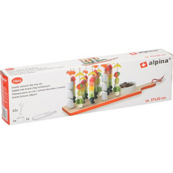 Alpina Switzerland Σετ 14 τεμ. Ξύλινη Βάση 5x37x10cm, 02267 Πορτοκαλί
