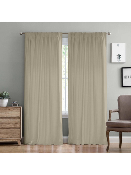 Lino Home Κουρτίνα με Τρέσα 150x275 Samos C91045 Mocca 8000000858