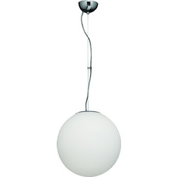 Home Lighting OPAL MAT 77-1876 Κρεμαστό Φωτιστικό Οροφής με Κρύσταλλα Μονόφωτο E27 Λευκό