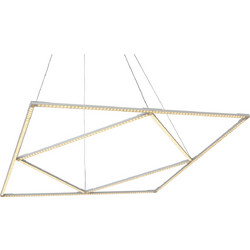 Home Lighting Hermes Κρεμαστό Φωτιστικό Οροφής Μονόφωτο LED με Θερμό Λευκό Φως Ασημί 77-2609