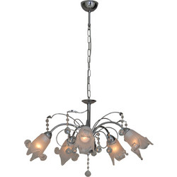 Home Lighting Memo Κρεμαστό Φωτιστικό Οροφής με Κρύσταλλα Πολύφωτο Λευκό 1017-SP 77-3364