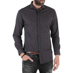 Stefan Ανδρικό Πουκάμισο Βαμβακερό Μακρυμάνικο Slim Fit Μπλε Μπεζ 9009-FW21