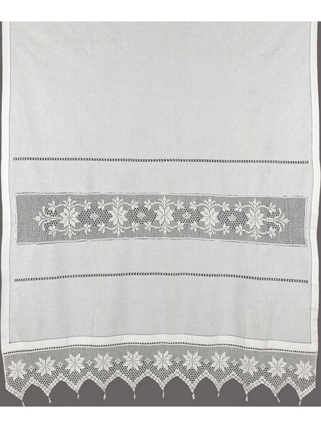 Silk Fashion Κουρτίνα Παραθύρου με Τούνελ & Δαντέλα 90x130 021 Εκρού