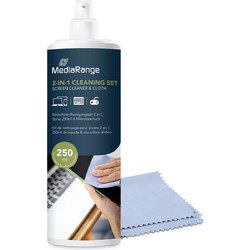 MediaRange Screen Cleaning Spray With microfibre cloth 250 ml (MR721)