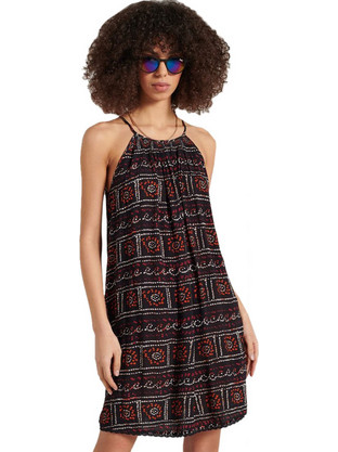 Superdry Beach Mini Καλοκαιρινό Καθημερινό Φόρεμα Μαύρο W8010724A-IFN