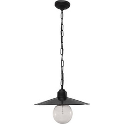 Heronia Lighting Κρεμαστό Φωτιστικό Οροφής Μονόφωτο E27 Μαύρο 11-0161