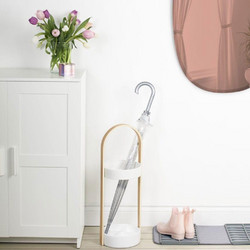 Ομπρελοθήκη 320240-668 White-Natural Umbra Μέταλλο,Ξύλο