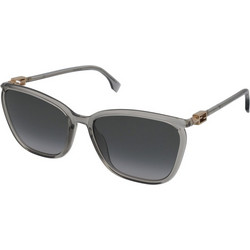 Fendi FF 0460/G/S KB7/9O Γυναικεία Γυαλιά Ηλίου Τετράγωνα Κοκάλινα Γκρι με Γκρι Degradee Φακό