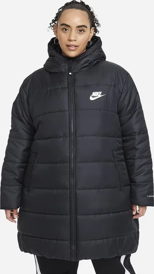 Nike Plus Classic Longline Padded Jacket With Hood In Black, DM0697-010