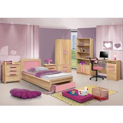 ΣΕΤ ΠΑΙΔΙΚΟΥ ΔΩΜΑΤΙΟΥ ΜΕ ΚΡΕΒΑΤΙ-ΚΟΜΟΔΙΝΟ PLAYROOM ΣΕ SONAMA-ΡΟΖ - Μονό