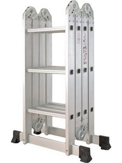 Inox Kiss Πολυμορφική Σκάλα Αλουμινίου 4x3 Σκαλοπάτια LAD603