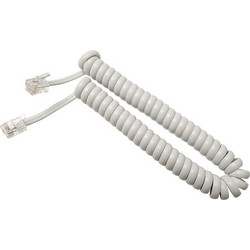 Καλώδιο Τηλεφώνου Spiral RJ10 4P4C 2m Λευκό 5906881170465