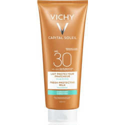 Vichy Capital Soleil Fresh Protective Milk Αντηλιακό Γαλάκτωμα Προσώπου & Σώματος SPF30 300ml