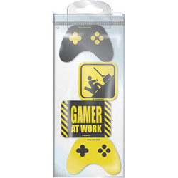 Gamer At Work Caution Sign Eraser Set (SR72668)