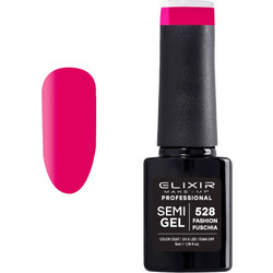 Elixir Semigel 528 Fashion Fuchsia Ημιμόνιμο Βερνίκι Νυχιών 5ml