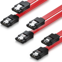 Deleycon SATA-3 Cable / 3x 0.5m / straight (Red)