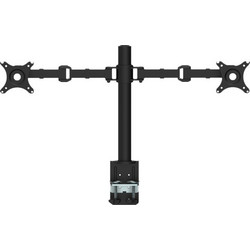 VISION Monitor Desk Post Dual Black