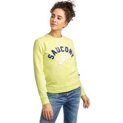 Saucony Midweight Graphic Crew Sweater Γυναικείο Αθλητικό Φούτερ Κίτρινο SAW800344-SL