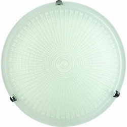 Φωτιστικό Πλαφονιέρα 2xE27 Max 60W Γυαλί Λευκό Φ40cm