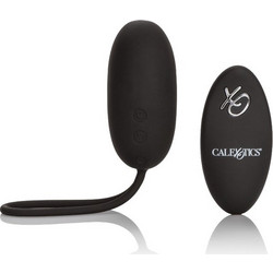 CalExotics Silicone Remote Rechargeable Egg Δονητής Egg για Ζευγάρια με Τηλεχειριστήριο 7cm Μαύρος