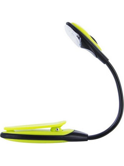 LED Φωτάκι Νυκτός Βιβλίου με Κλιπ σε 6 χρώματα, Book Light Λαχανί - Aria Trade