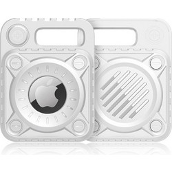 Θήκη Σιλικόνης TPU Σχέδιο Πανκ για Apple AirTag - Λευκό