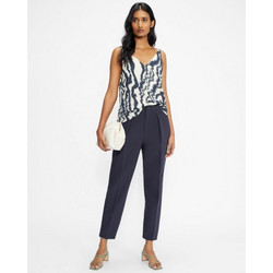 Ted Baker 253807 Υφασμάτινο Γυναικείο Παντελόνι Ψηλόμεσο Navy