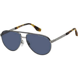 Marc Jacobs MARC 473/S GUA/KU Ανδρικά Γυαλιά Ηλίου Ορθογώνια Μεταλλικά Ασημί με Μαύρο Polarized Φακό
