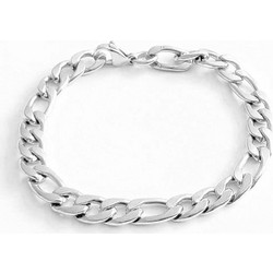 Kostibas Βραχιόλι Αλυσίδα από Ατσάλι Ασημί 1513-930A