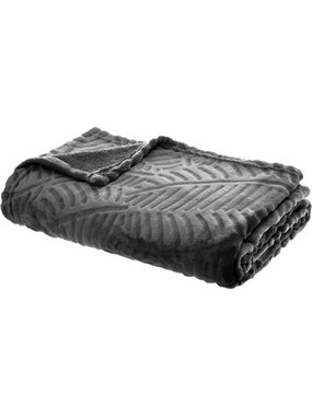 Κουβέρτα Fleece Ριχτάρι Καναπέ με γούνινη υφή σε γκρι χρώμα, 125x150 cm - Atmosphera