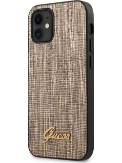 Guess Original Lizard Back Cover (GUHCP12SPCUMLLIGO) iPhone 12 mini 5.4 - Gold