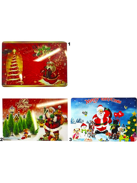 Χαλάκι εξώπορτας βαρύ xmas μπλε 58x38cm 93-2427 KΩΔ.3314