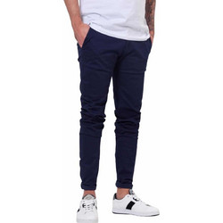 Stefan Ανδρικό Παντελόνι Ελαστικό Navy Μπλε 015097